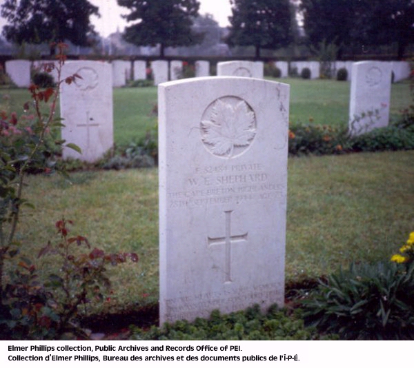Grave marker for W.E. Shephard