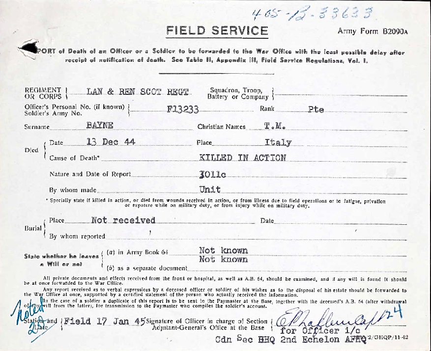 Field Service Form