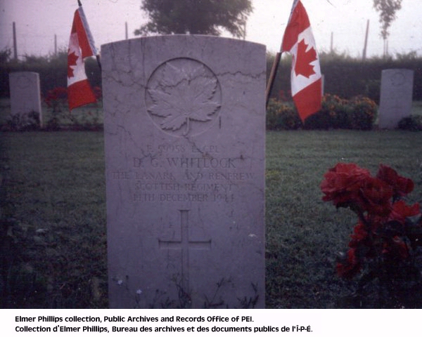 Grave marker for D.G. Whitlock