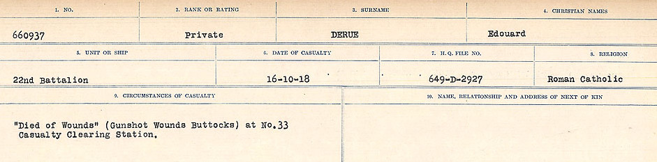 Circumstances of death registers
