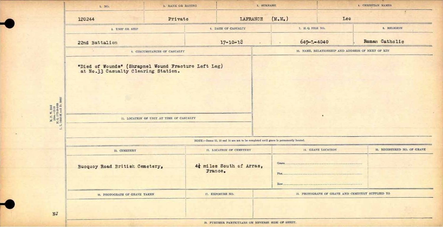 Circumstances of death registers