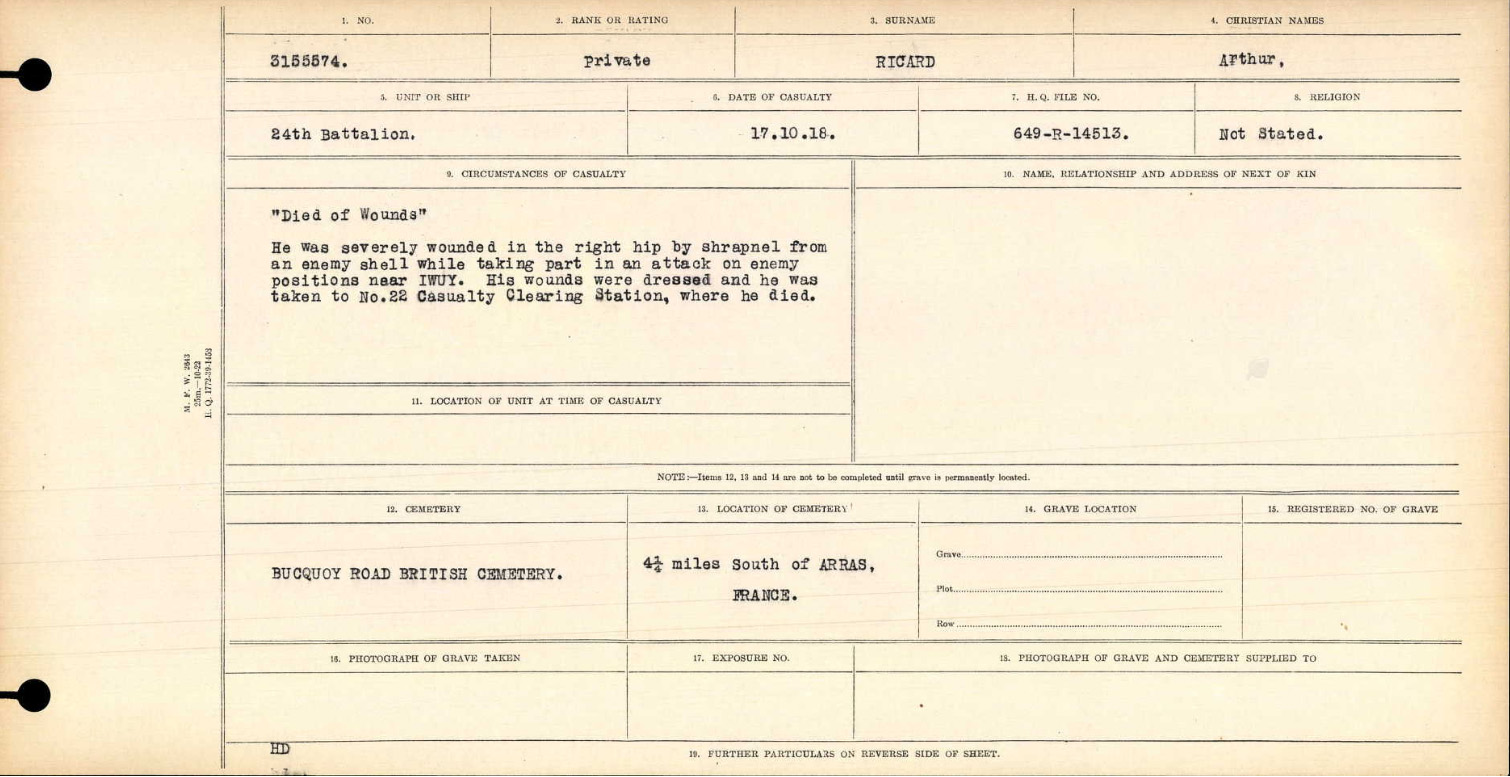 Circumstances of death registers