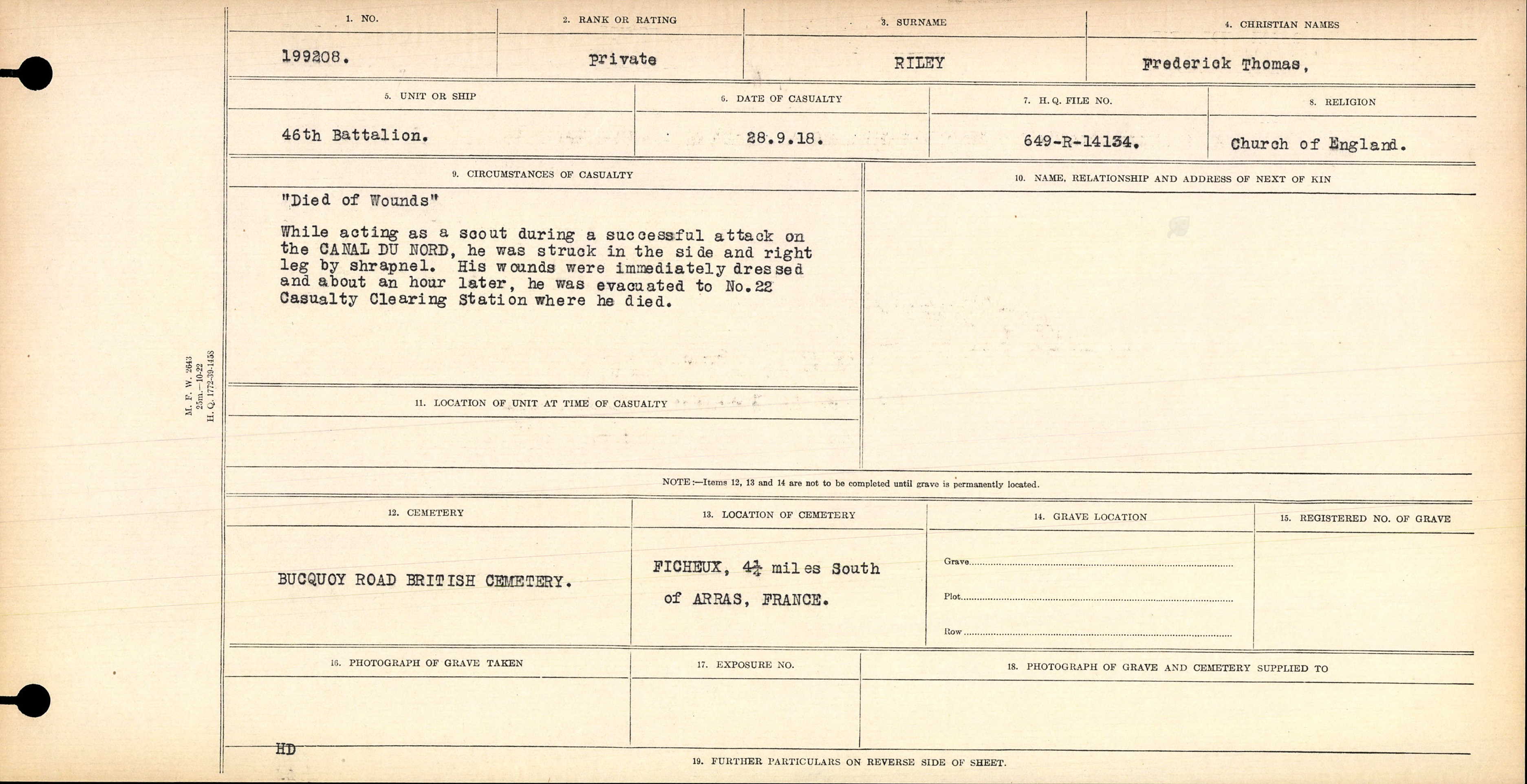 Circumstances of Death Registers