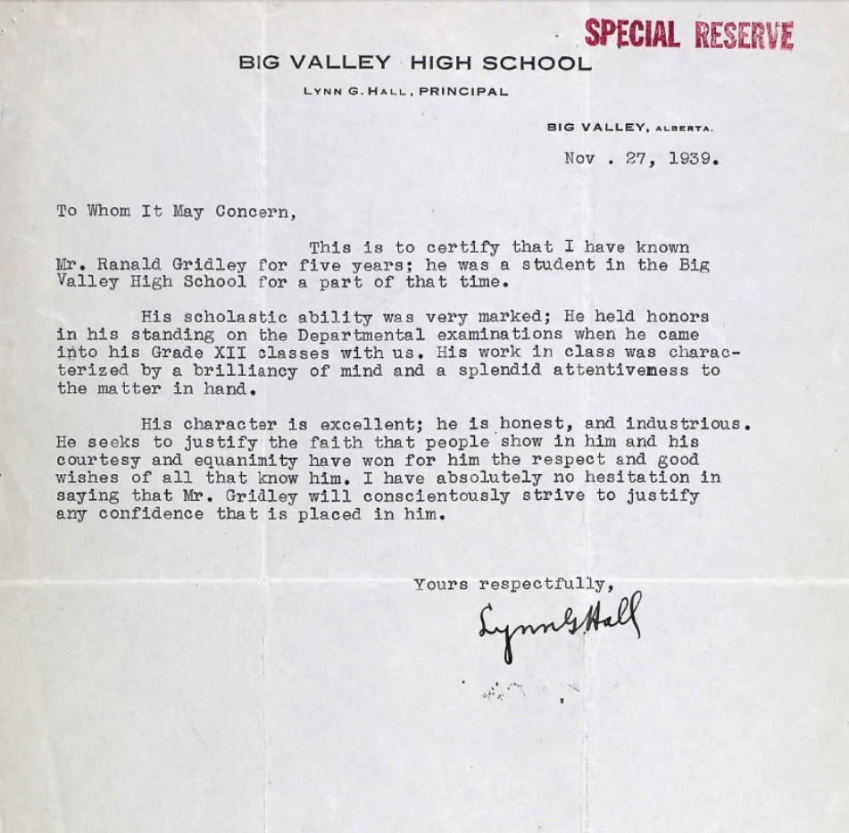 Letter of recommendation