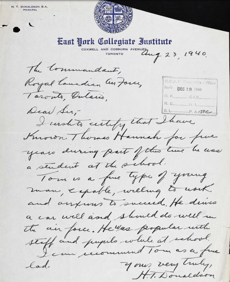 Letter of recommendation