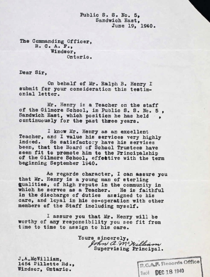 Letter of recommendation