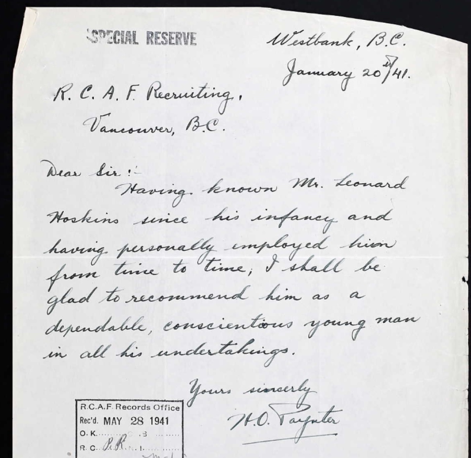 Letter of recommendation