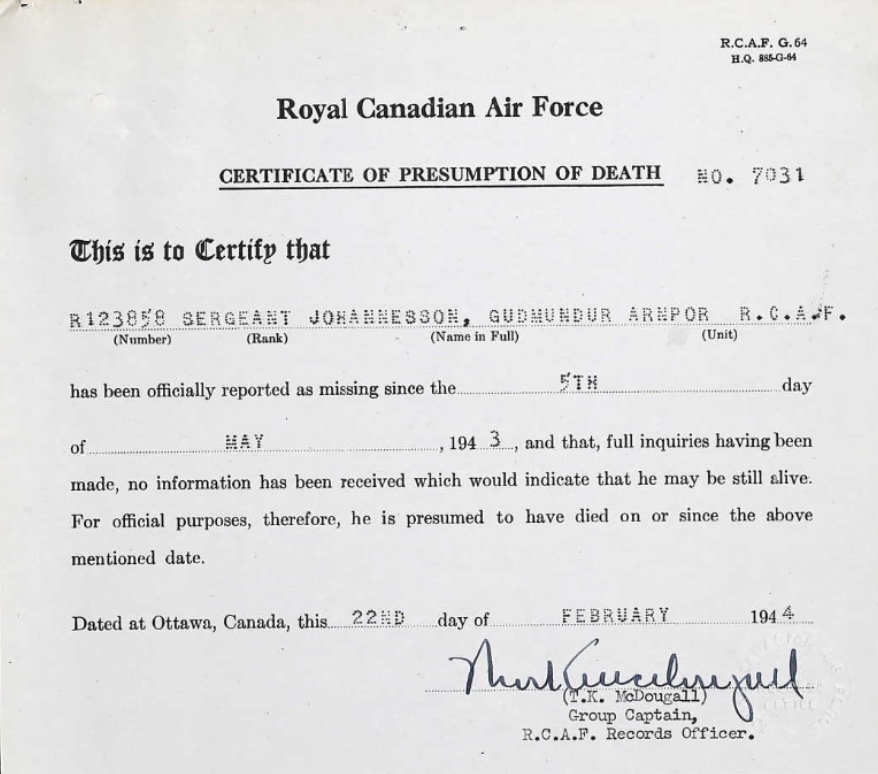 Notification of Death