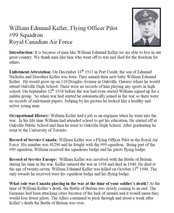 Oakville Remembers Biography