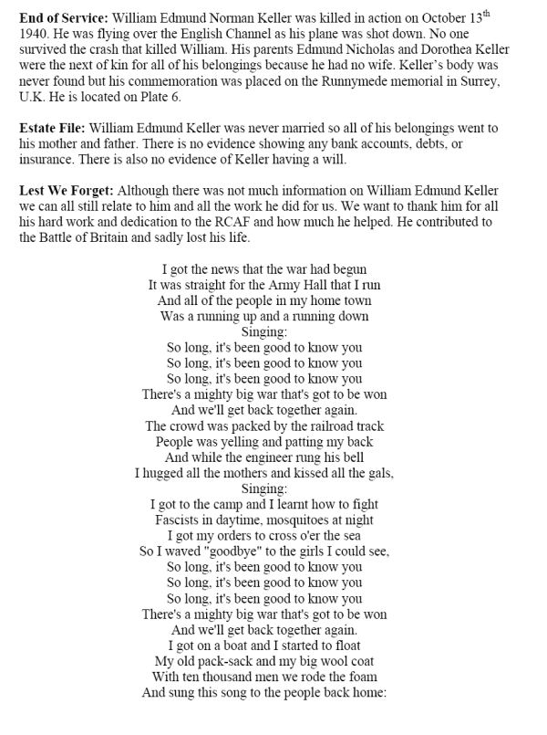 Oakville Remembers Biography (Page 2)