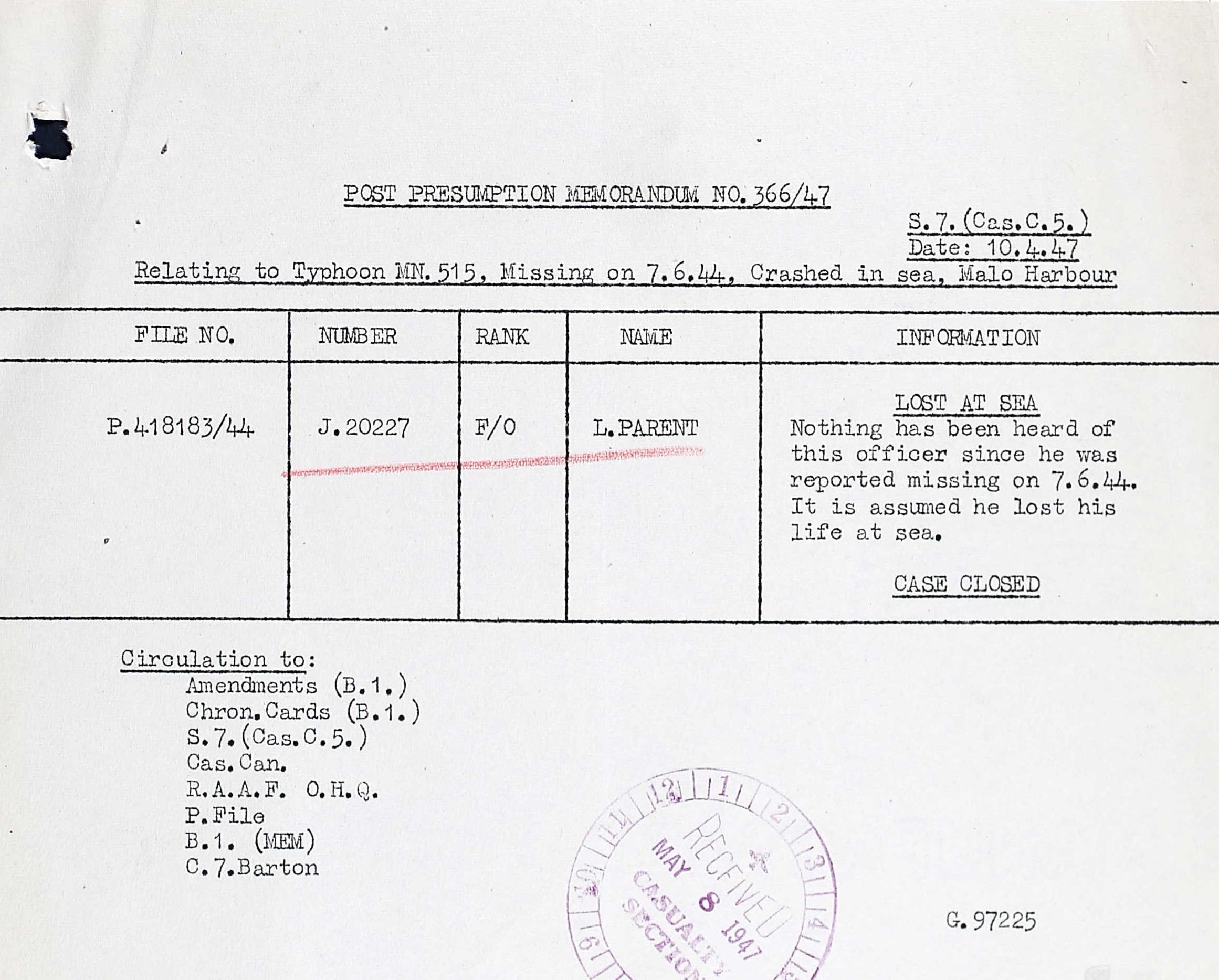Circumstances of death registers