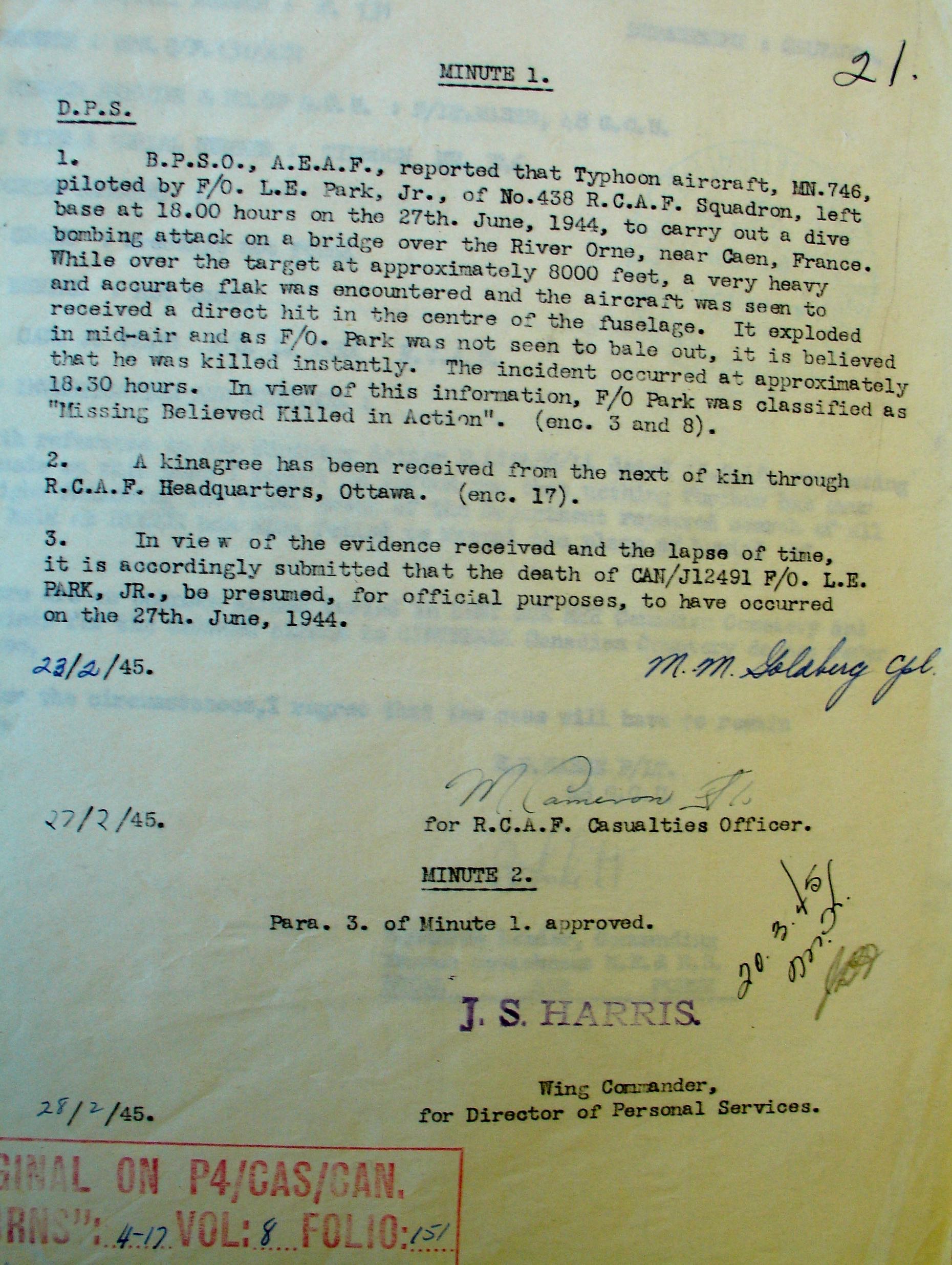 Circumstances of Death