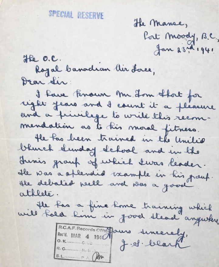 Letter of recommendation