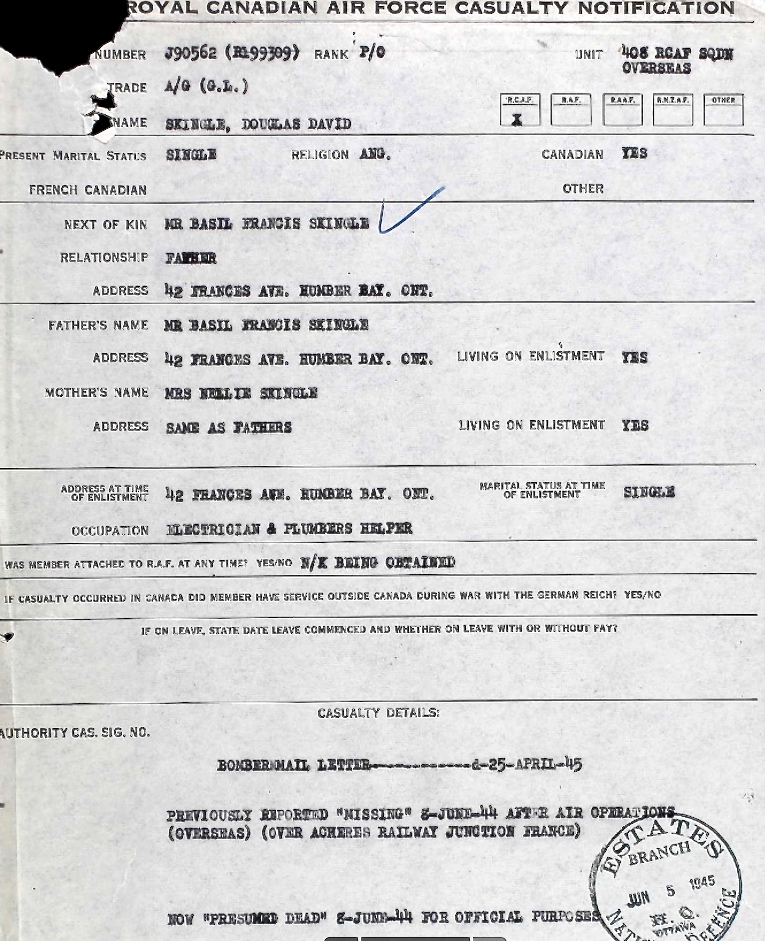 Notification of death