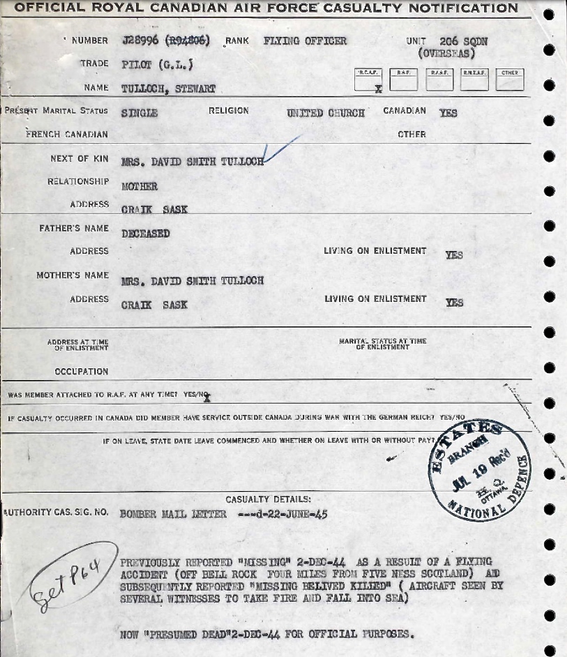 Notification of death