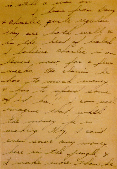 Page two of letter