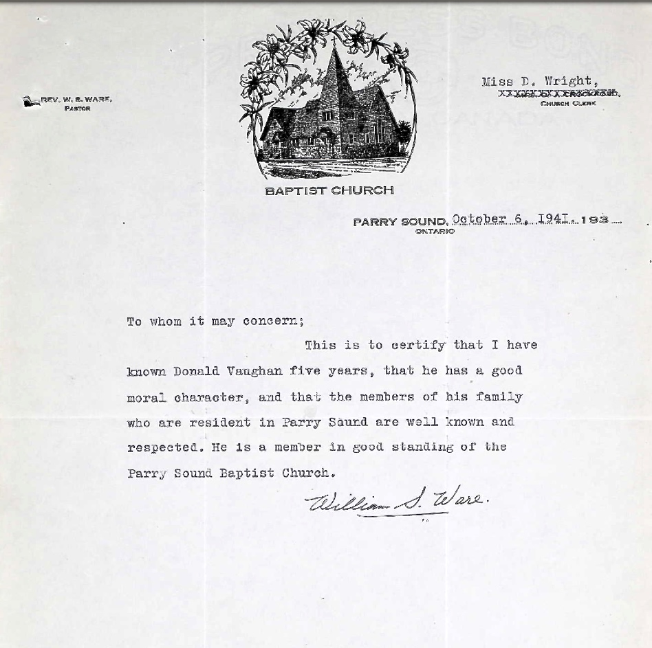 Letter of recommendation