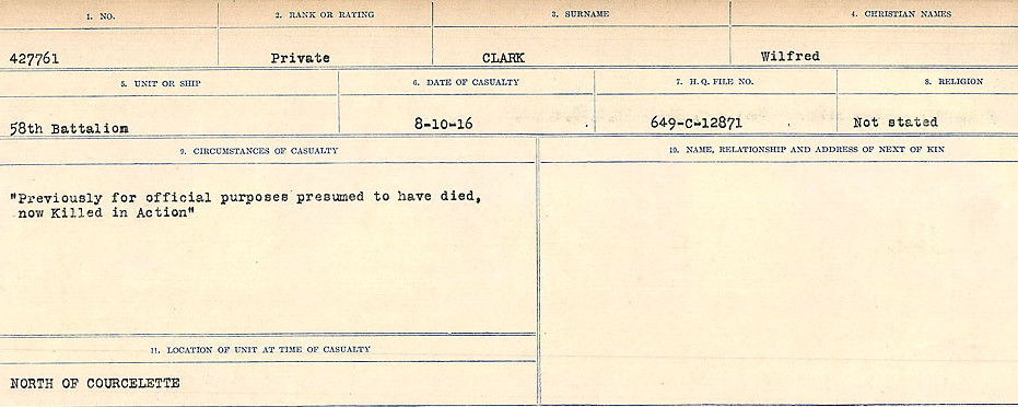 Circumstances of Death Registers