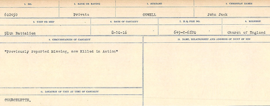 Circumstances of Death Registers