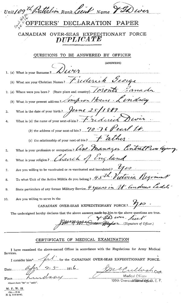 Attestation Paper (front)