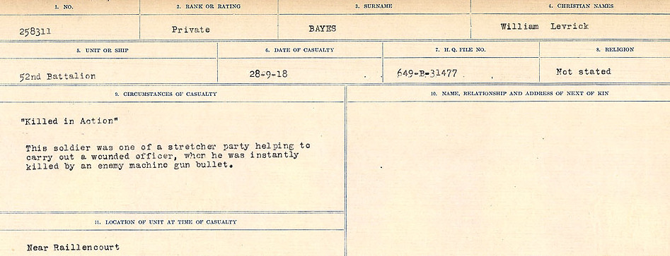 Circumstances of Death Registers