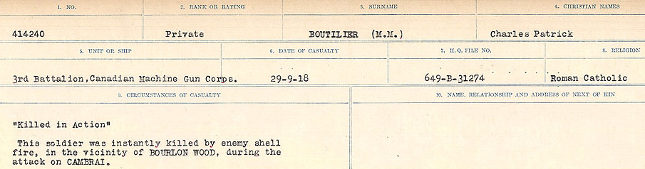 Circumstances of Death Registers