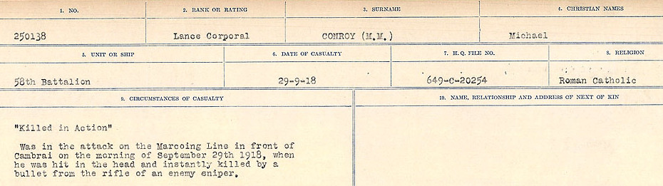 Circumstances of Death Registers