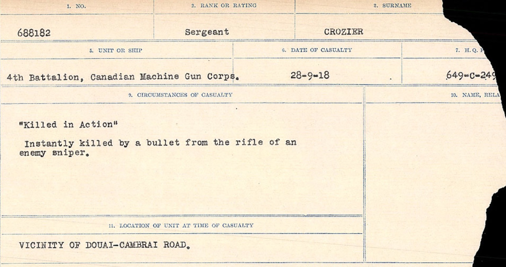 Circumstances of death registers