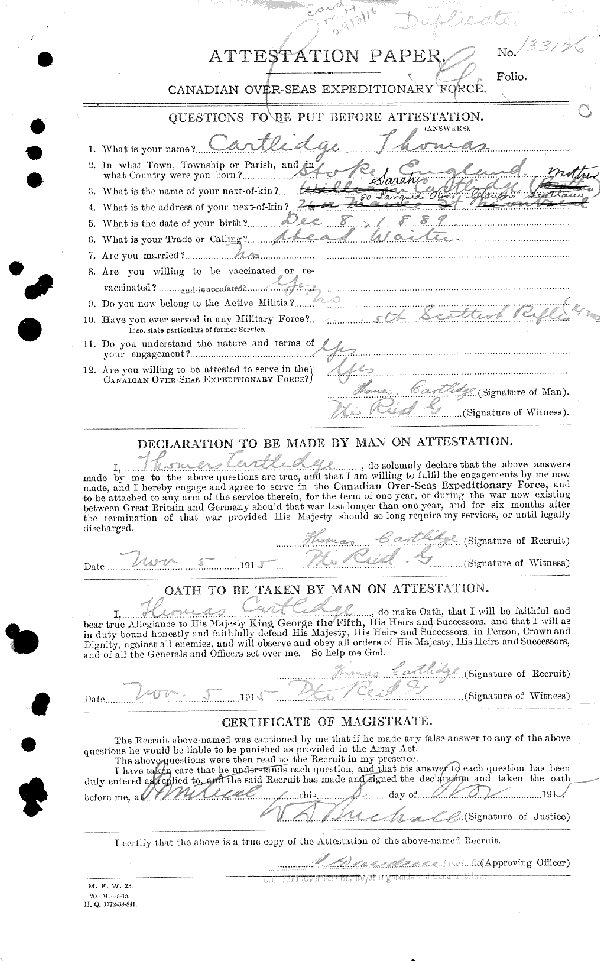 Feuille d'engagement (page 1)