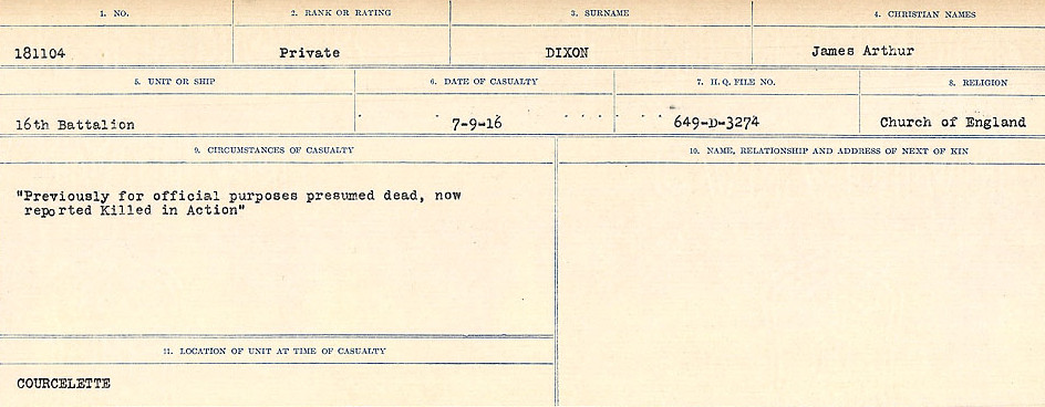 Registres de circonstances du décès