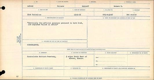 Circonstances du décès