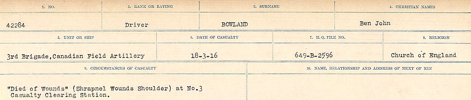 Registres de circonstances du décès
