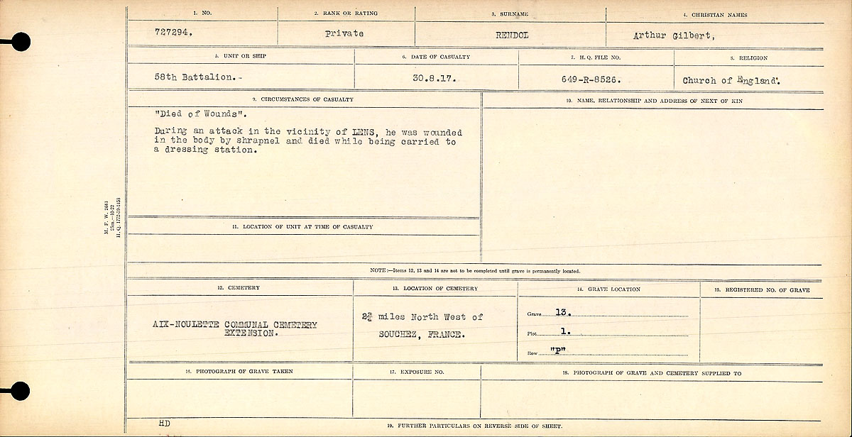 Circumstances of death registers