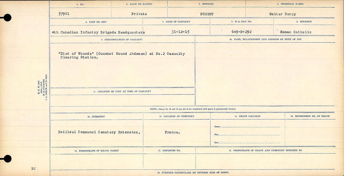 Registres de circonstances du décès
