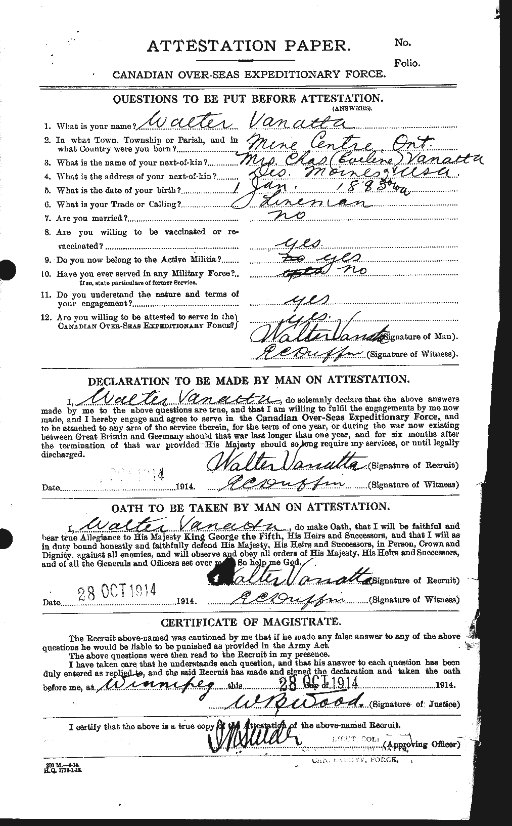 Documents d'attestation