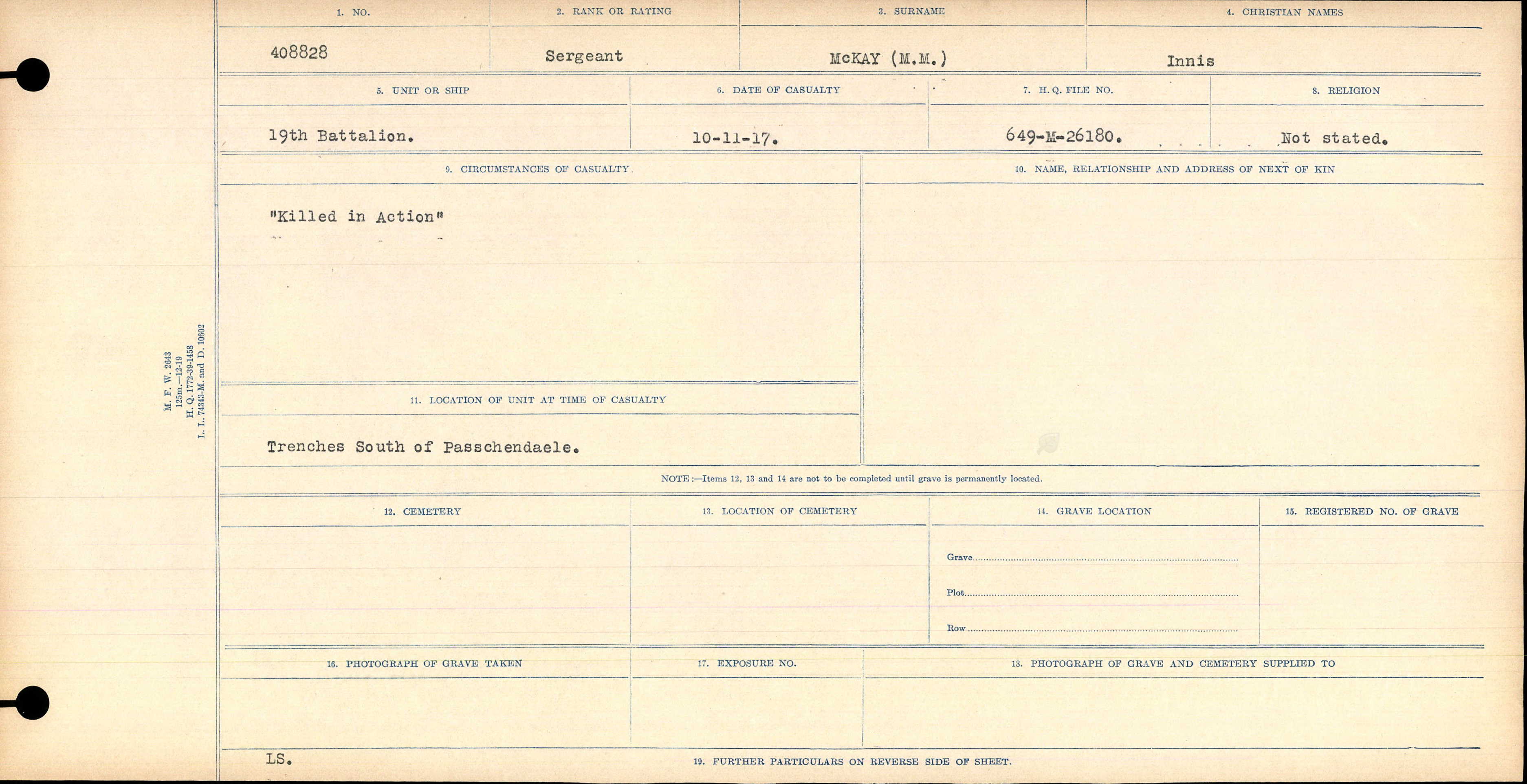 Circumstances of Death Registers