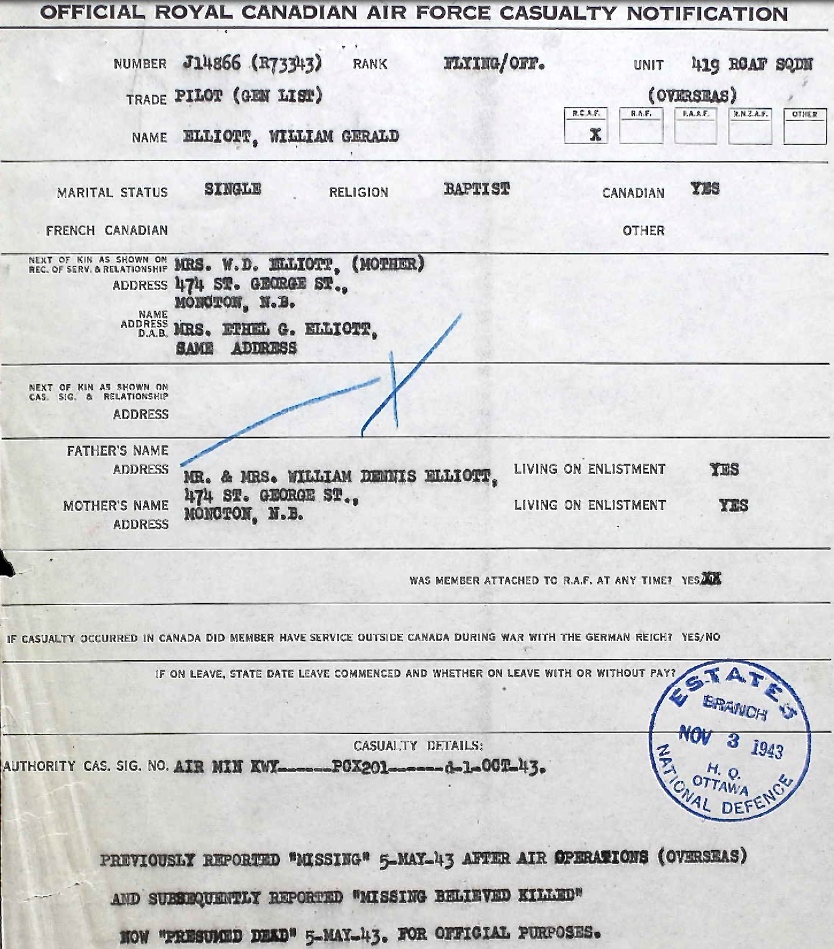 Casualty Notification Form