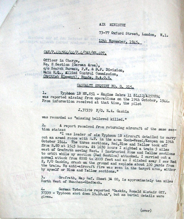 Letter (November 12, 1945)