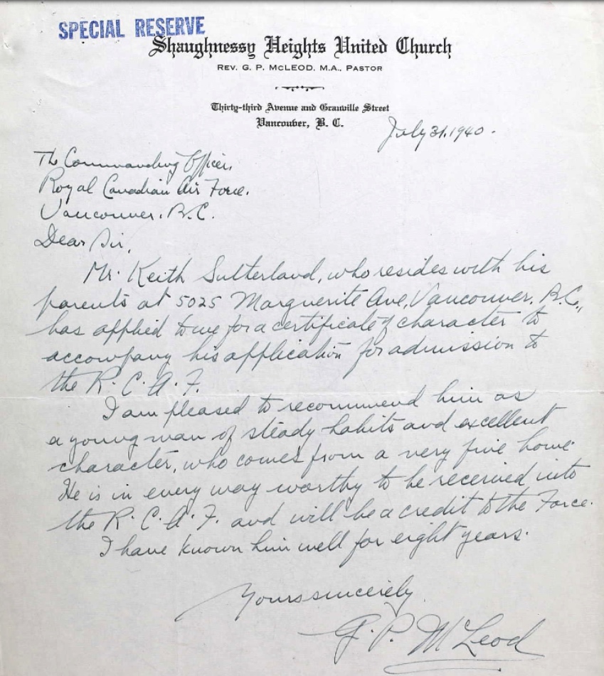 Letter of recommendation