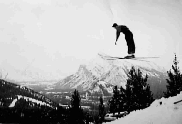 Photo of David Williams ski jumping