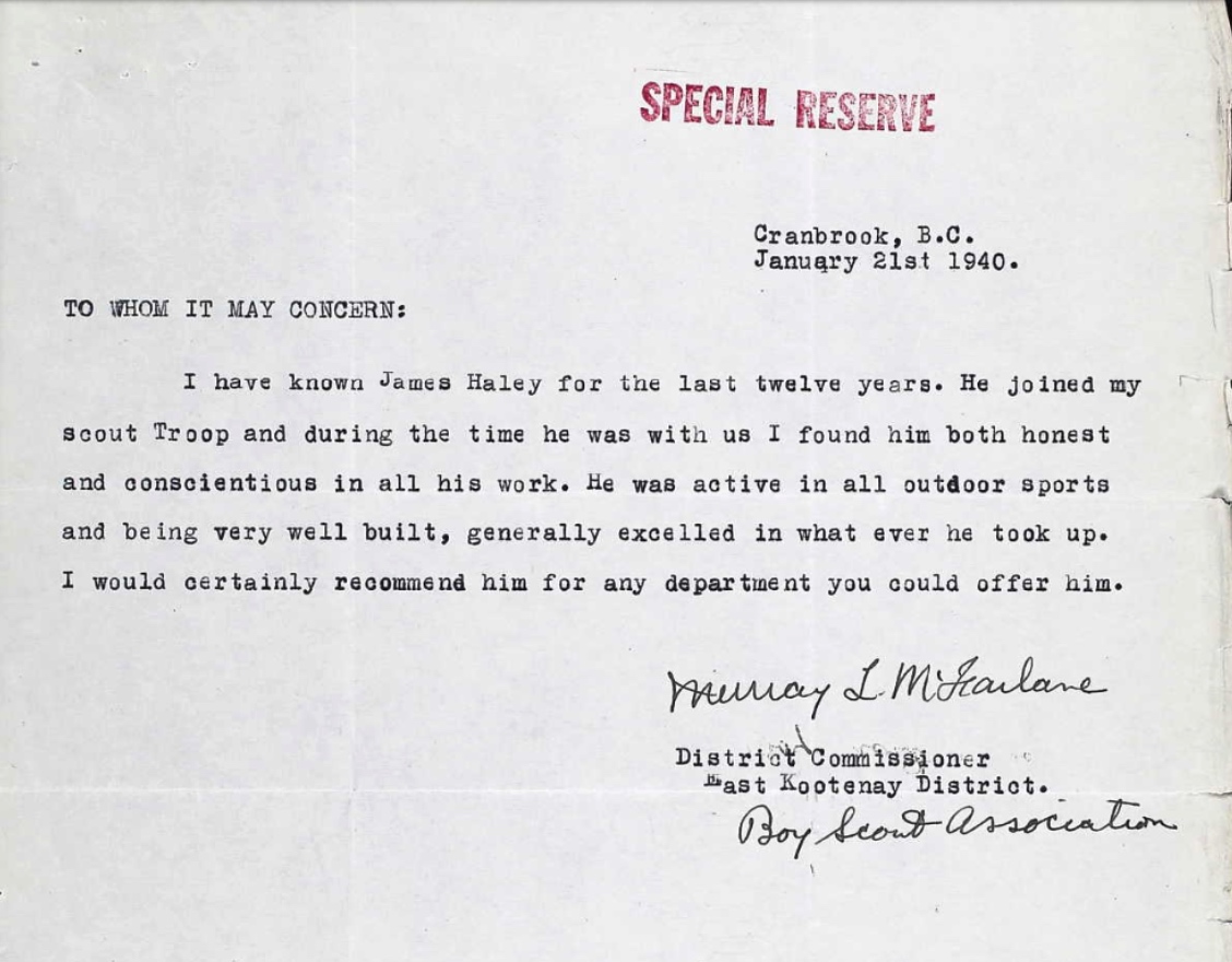 Letter of recommendation