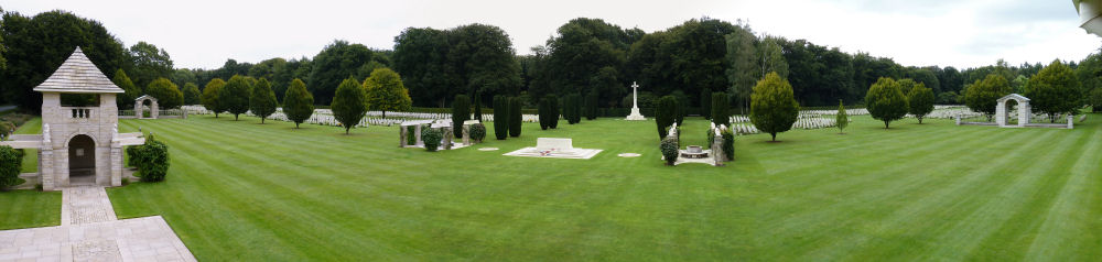 Panoramic of cemetery