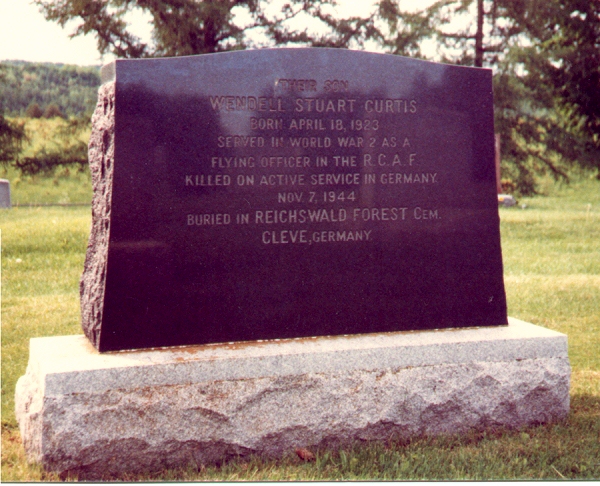 Grave Marker for Wendell Stuart Curtis