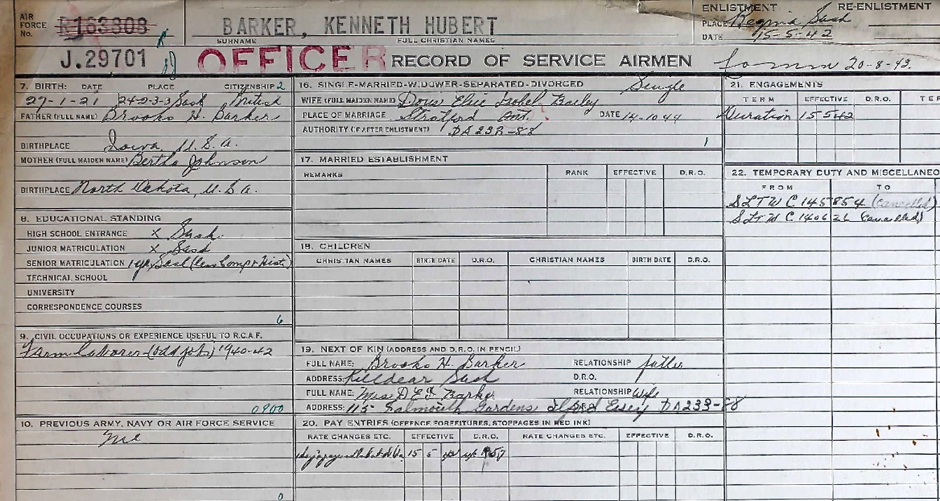 Record of Service