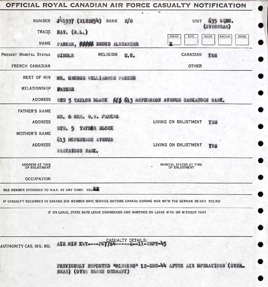 Notification of death