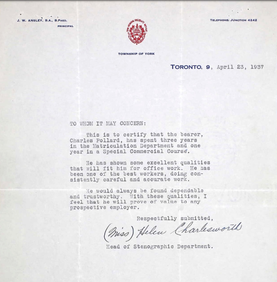 Letter of recommendation