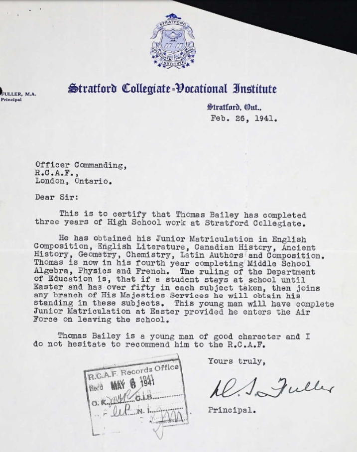 Letter of recommendation