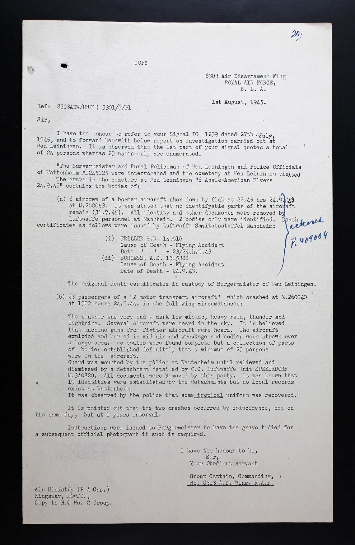 Circumstances of death