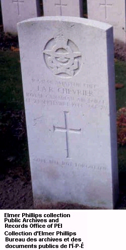 Grave marker for J.A.R. Chevrier