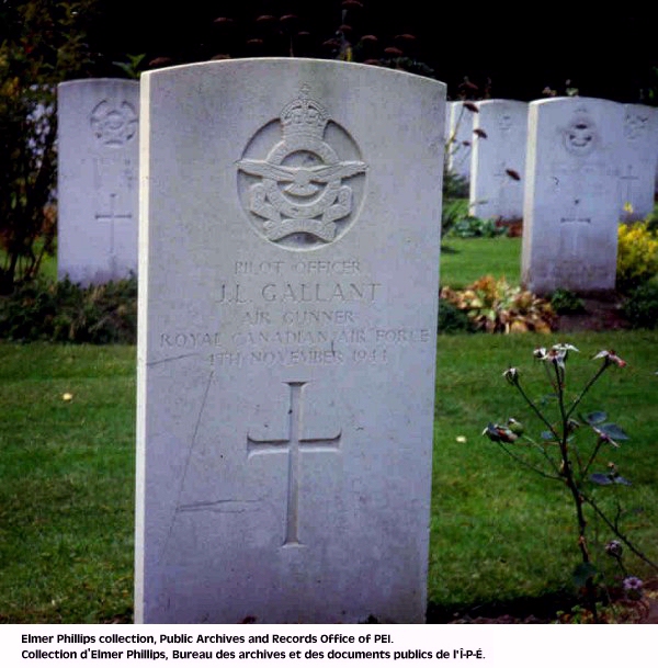 Grave marker for J.L. Gallant